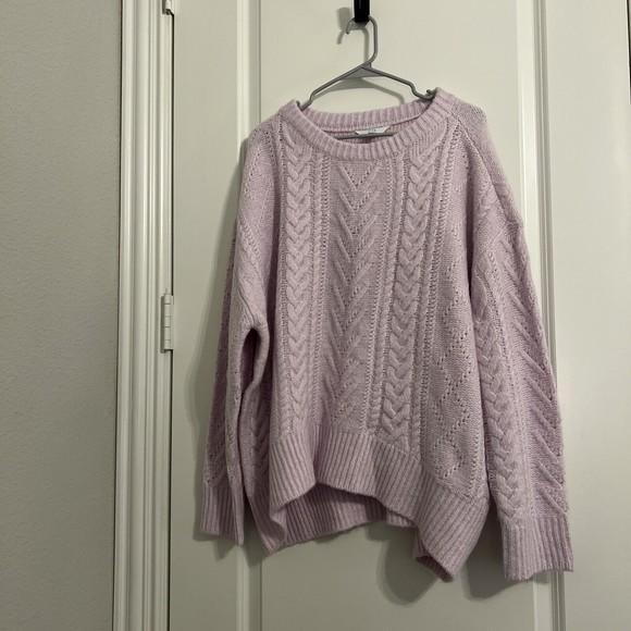 NWT Time and Tru Pointelle Pullover Women's, Pale Lavender, XL 16-18 TTL49322 - Picture 1 of 5